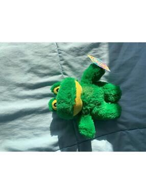 Green and Yellow Frog toy small plush